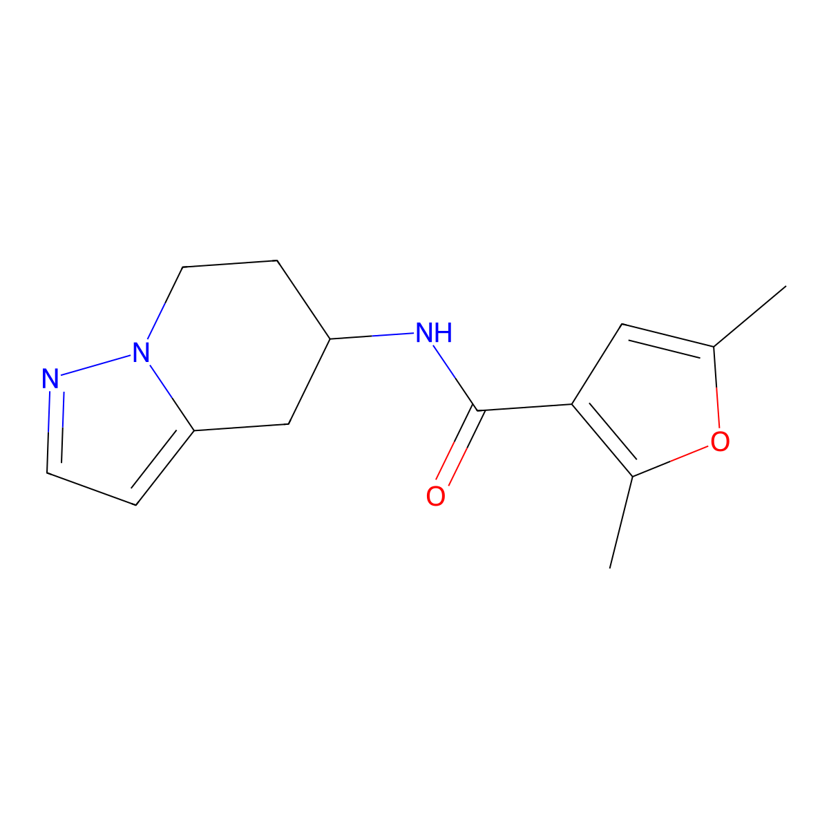 2,5-dimethyl-N-(4,5,6,7-tetrahydropyrazolo[1,5-a]pyridin-5-yl)furan-3-carboxamide molecular structure, CAS 2034404-66-3