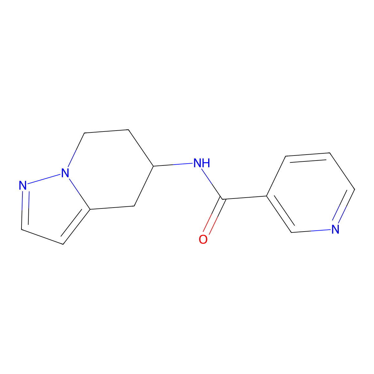 N-(4,5,6,7-tetrahydropyrazolo[1,5-a]pyridin-5-yl)nicotinamide molecular structure, CAS 2034404-72-1