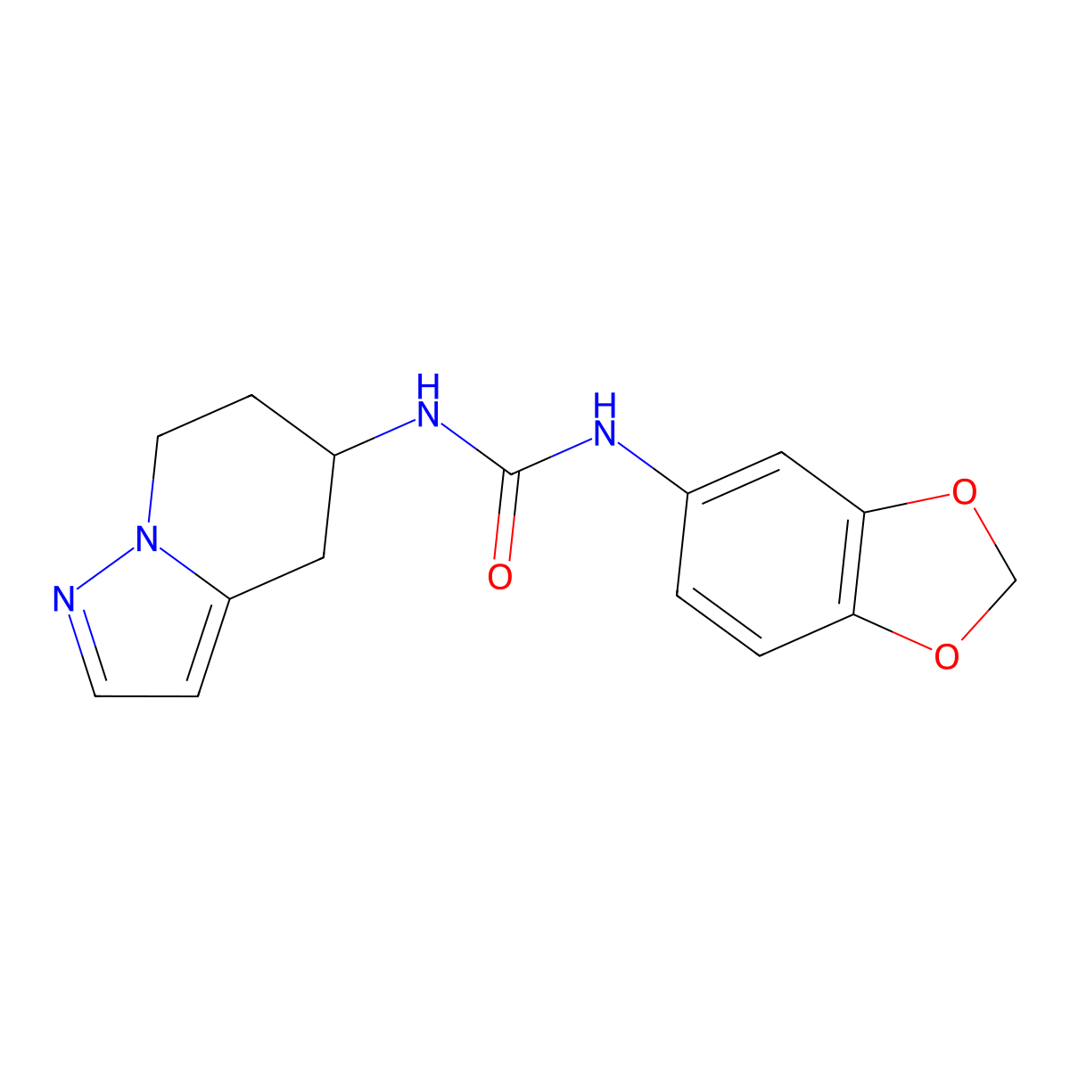 1-(Benzo[d][1,3]dioxol-5-yl)-3-(4,5,6,7-tetrahydropyrazolo[1,5-a]pyridin-5-yl)urea molecular structure, CAS 2034405-46-2