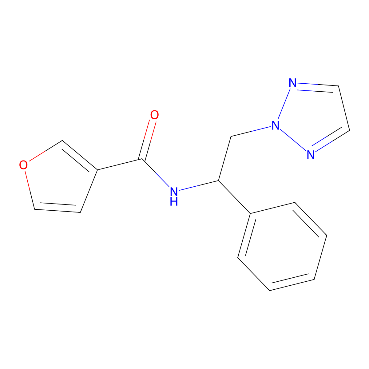 N-(1-phenyl-2-(2H-1,2,3-triazol-2-yl)ethyl)furan-3-carboxamide molecular structure, CAS 2034405-89-3