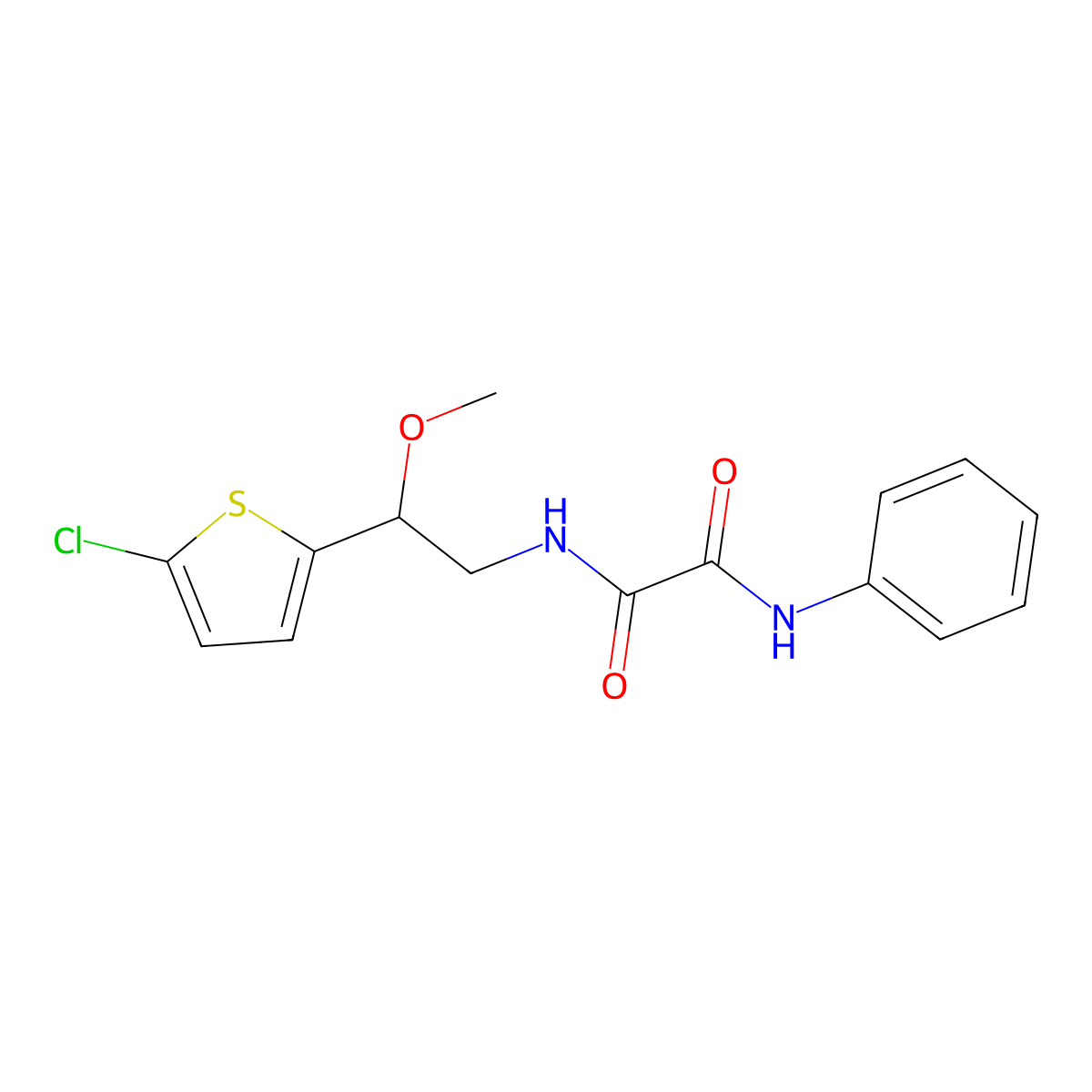 N1-(2-(5-chlorothiophen-2-yl)-2-methoxyethyl)-N2-phenyloxalamide molecular structure, CAS 2034406-31-8