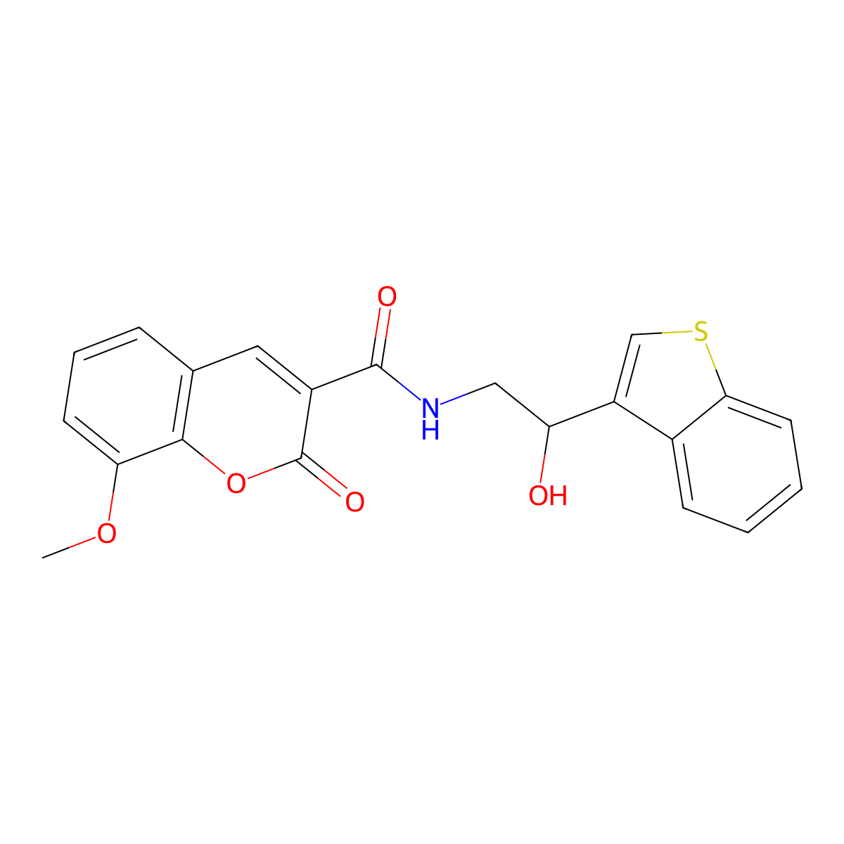 N-(2-(benzo[b]thiophen-3-yl)-2-hydroxyethyl)-8-methoxy-2-oxo-2H-chromene-3-carboxamide molecular structure, CAS 2034406-34-1