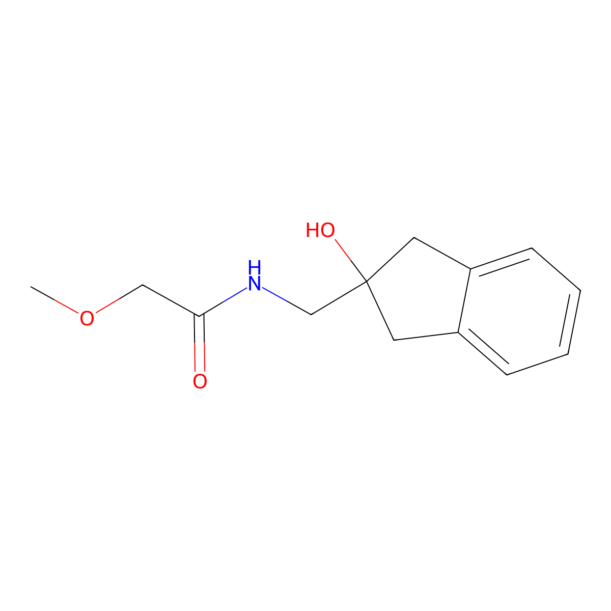 N-[(2-hydroxy-2,3-dihydro-1H-inden-2-yl)methyl]-2-methoxyacetamide molecular structure, CAS 2034406-65-8