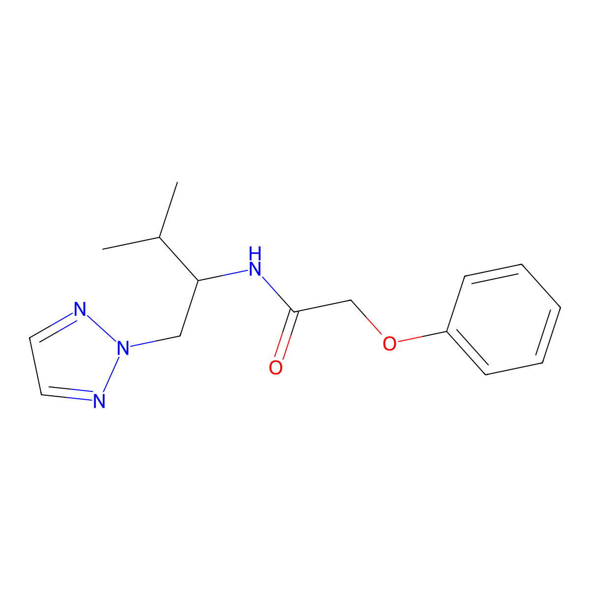 N-[3-methyl-1-(2H-1,2,3-triazol-2-yl)butan-2-yl]-2-phenoxyacetamide molecular structure, CAS 2034406-98-7