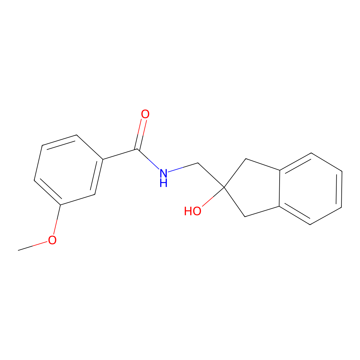 N-[(2-hydroxy-2,3-dihydro-1H-inden-2-yl)methyl]-3-methoxybenzamide molecular structure, CAS 2034407-07-1