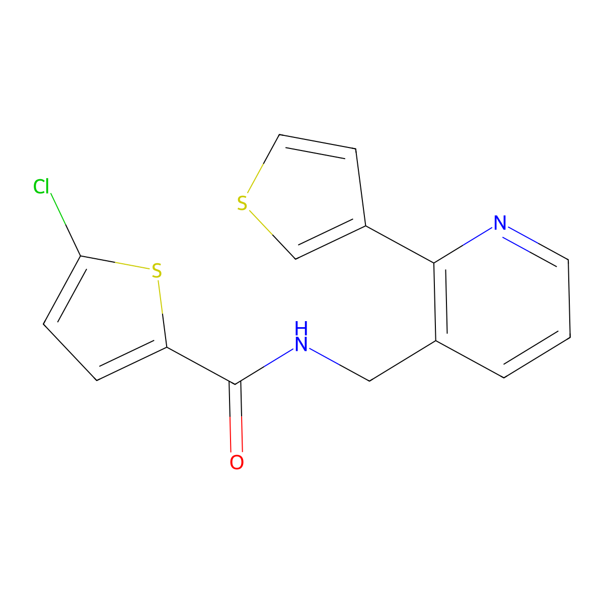 5-chloro-N-((2-(thiophen-3-yl)pyridin-3-yl)methyl)thiophene-2-carboxamide molecular structure, CAS 2034407-56-0