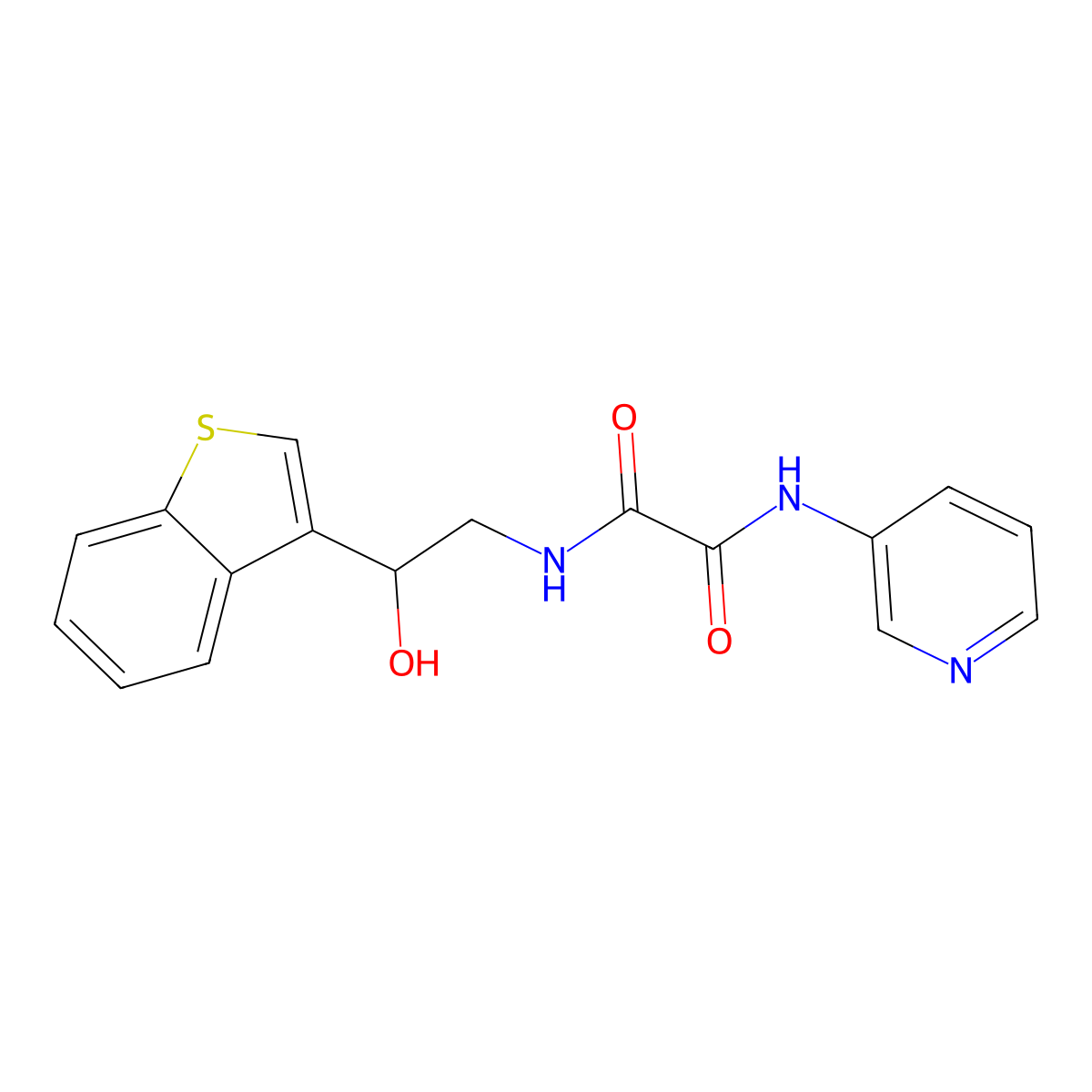 N1-(2-(benzo[b]thiophen-3-yl)-2-hydroxyethyl)-N2-(pyridin-3-yl)oxalamide molecular structure, CAS 2034407-89-9