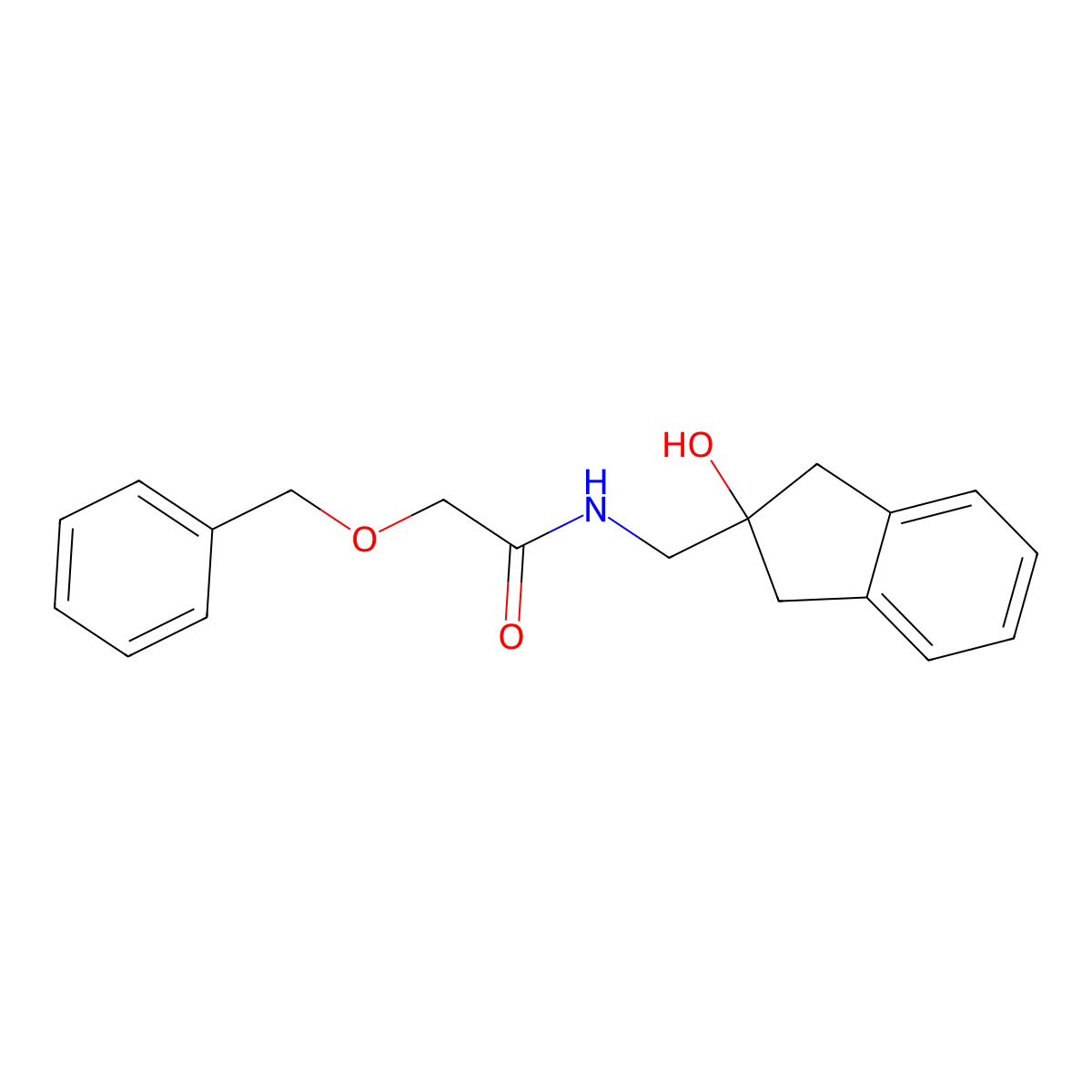 2-(benzyloxy)-N-[(2-hydroxy-2,3-dihydro-1H-inden-2-yl)methyl]acetamide molecular structure, CAS 2034407-96-8