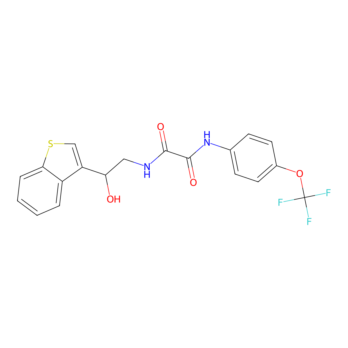 N1-(2-(benzo[b]thiophen-3-yl)-2-hydroxyethyl)-N2-(4-(trifluoromethoxy)phenyl)oxalamide molecular structure, CAS 2034408-17-6