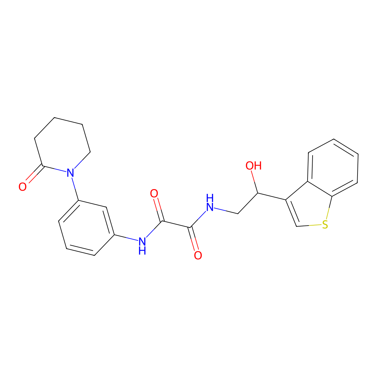 N1-(2-(benzo[b]thiophen-3-yl)-2-hydroxyethyl)-N2-(3-(2-oxopiperidin-1-yl)phenyl)oxalamide molecular structure, CAS 2034408-24-5