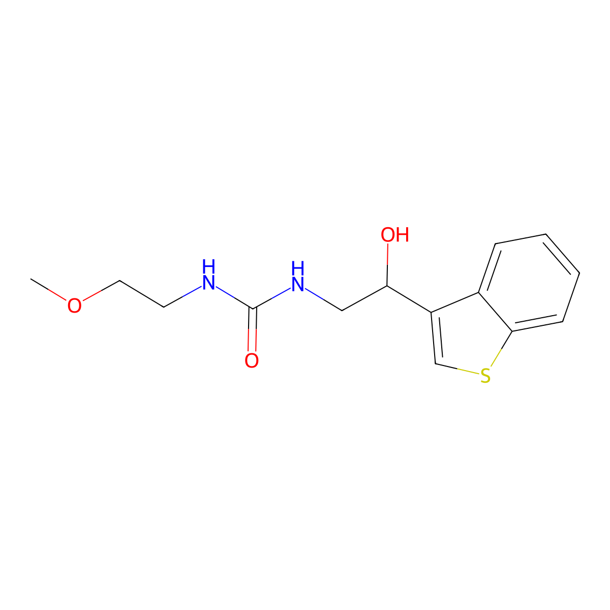 1-(2-(Benzo[b]thiophen-3-yl)-2-hydroxyethyl)-3-(2-methoxyethyl)urea molecular structure, CAS 2034408-32-5