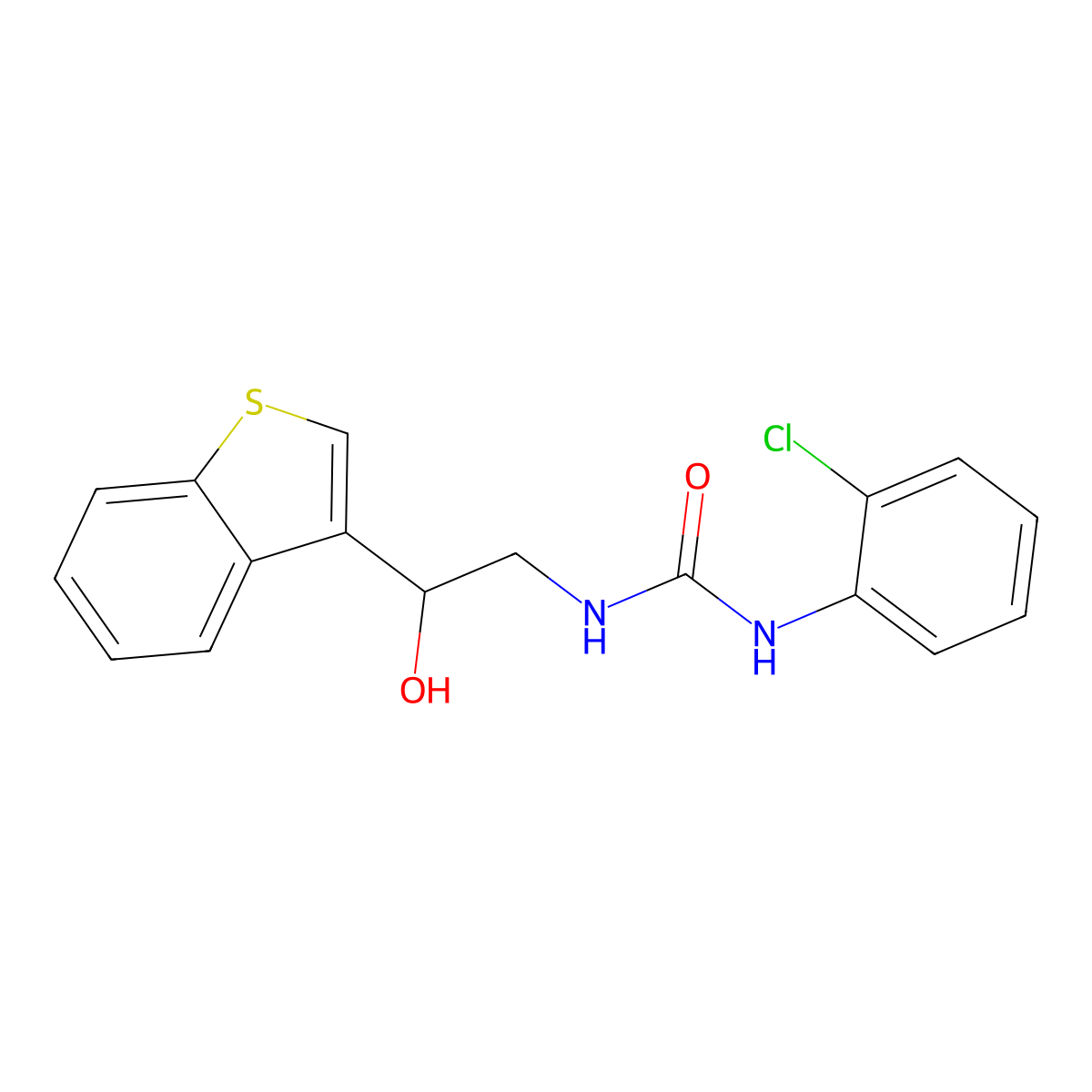 1-(2-(Benzo[b]thiophen-3-yl)-2-hydroxyethyl)-3-(2-chlorophenyl)urea molecular structure, CAS 2034408-45-0