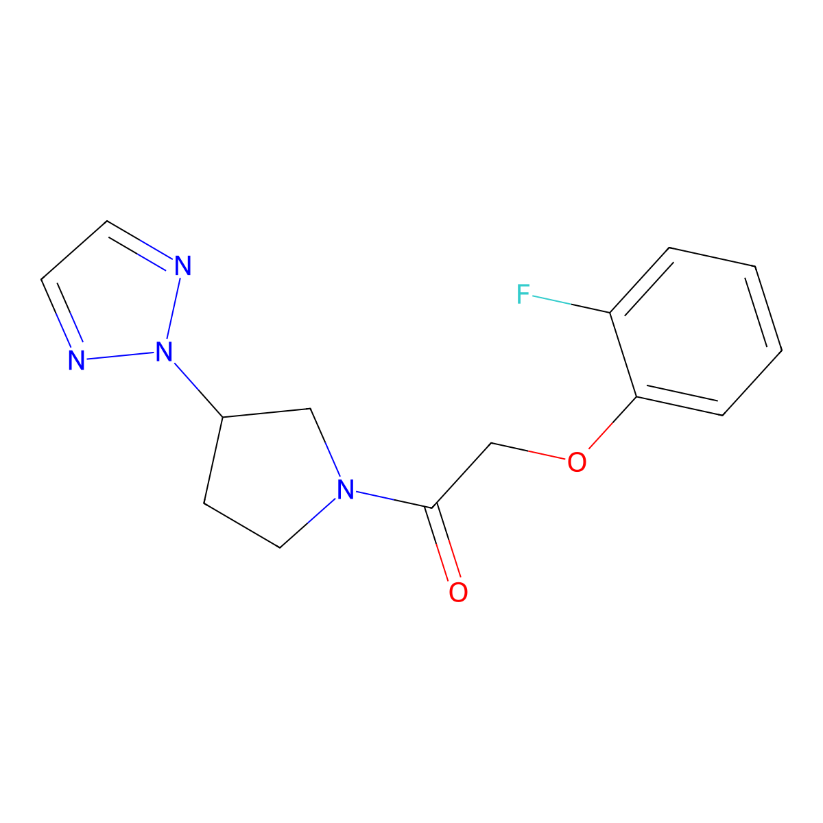 1-(3-(2H-1,2,3-triazol-2-yl)pyrrolidin-1-yl)-2-(2-fluorophenoxy)ethanone molecular structure, CAS 2034408-61-0