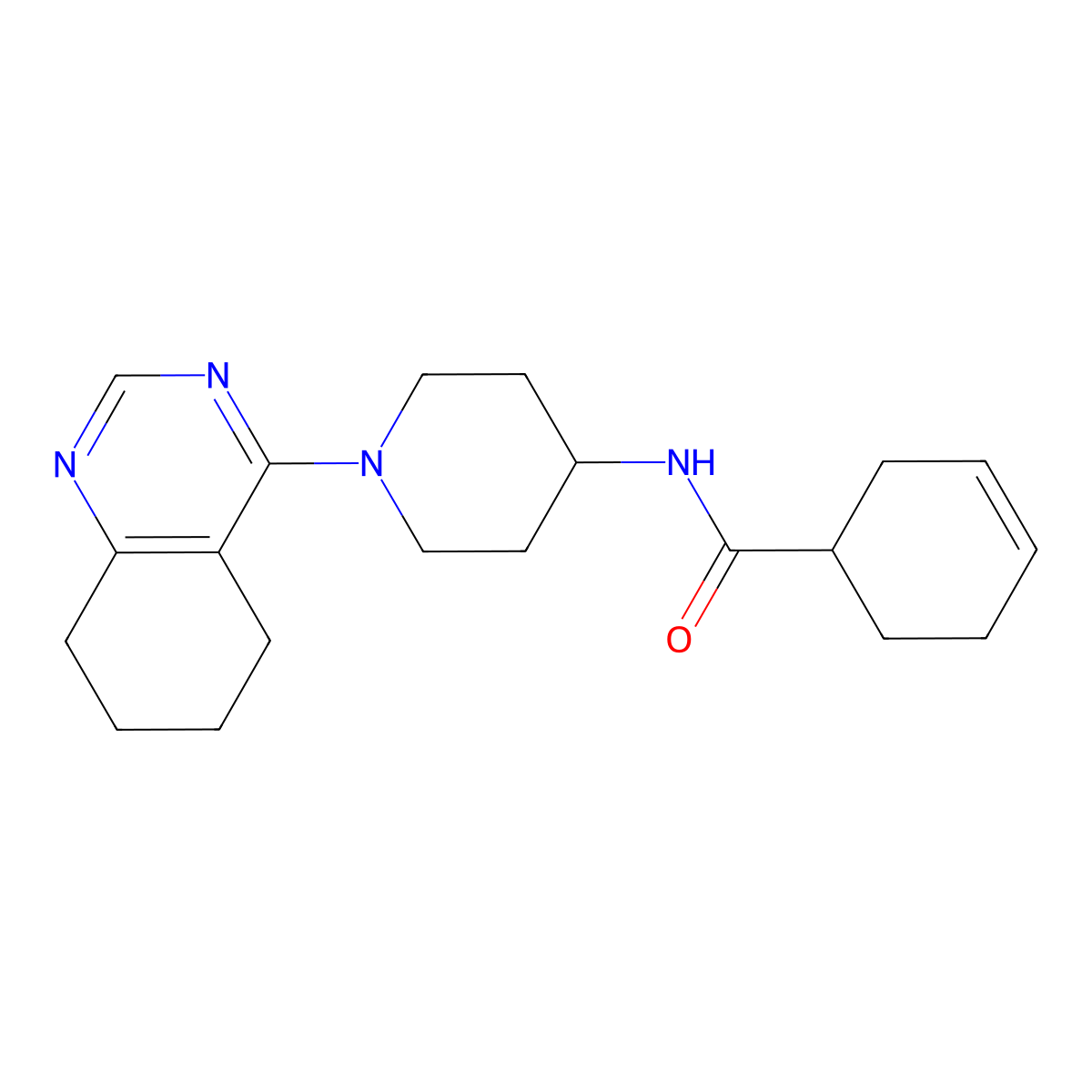 N-(1-(5,6,7,8-tetrahydroquinazolin-4-yl)piperidin-4-yl)cyclohex-3-enecarboxamide molecular structure, CAS 2034408-62-1
