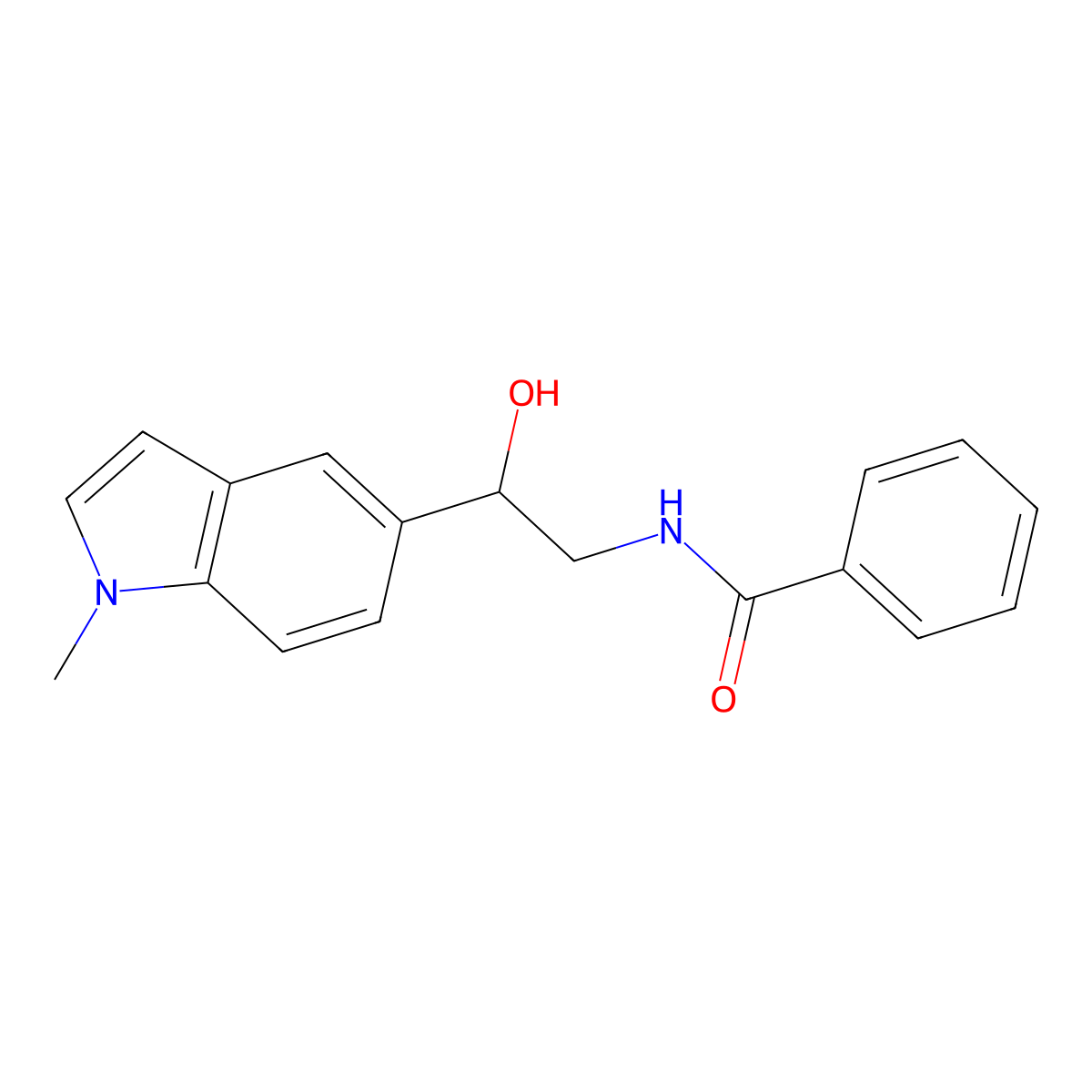 N-[2-hydroxy-2-(1-methyl-1H-indol-5-yl)ethyl]benzamide molecular structure, CAS 2034408-73-4