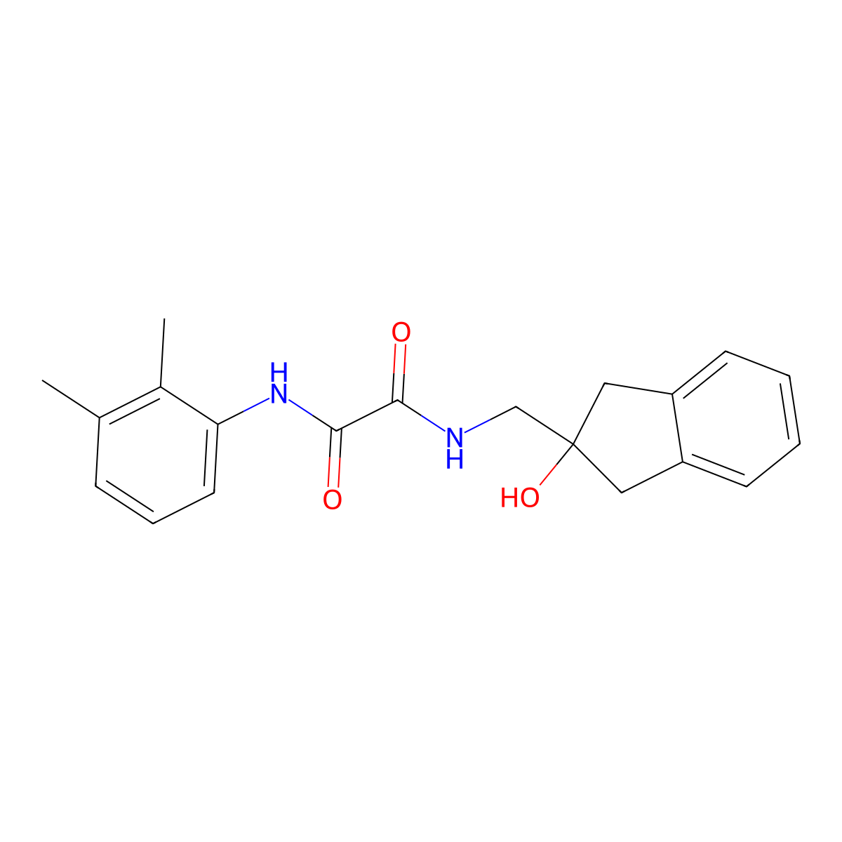 N1-(2,3-dimethylphenyl)-N2-((2-hydroxy-2,3-dihydro-1H-inden-2-yl)methyl)oxalamide molecular structure, CAS 2034408-85-8