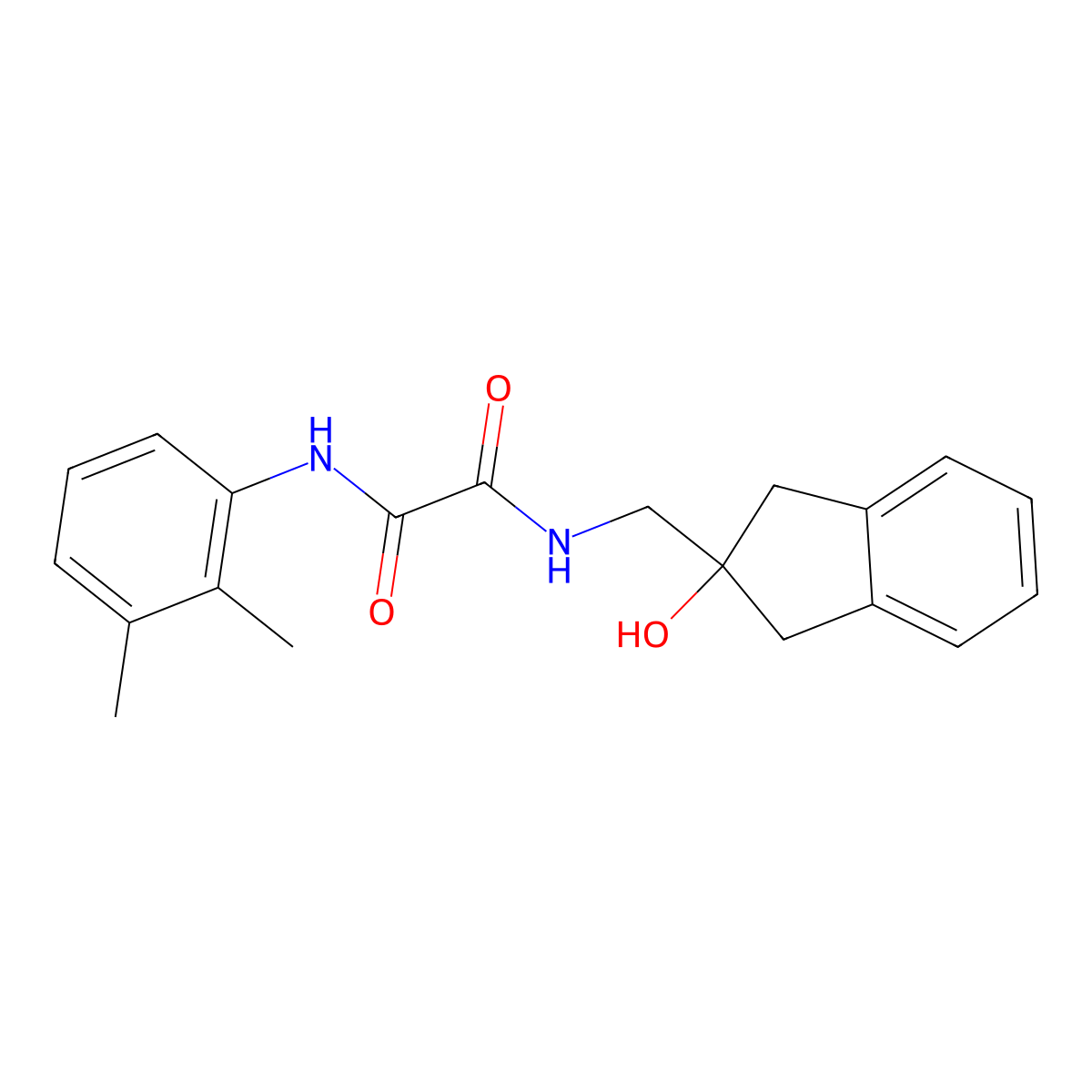 N1-(2,3-dimethylphenyl)-N2-((2-hydroxy-2,3-dihydro-1H-inden-2-yl)methyl)oxalamide molecular structure, CAS 2034408-85-8