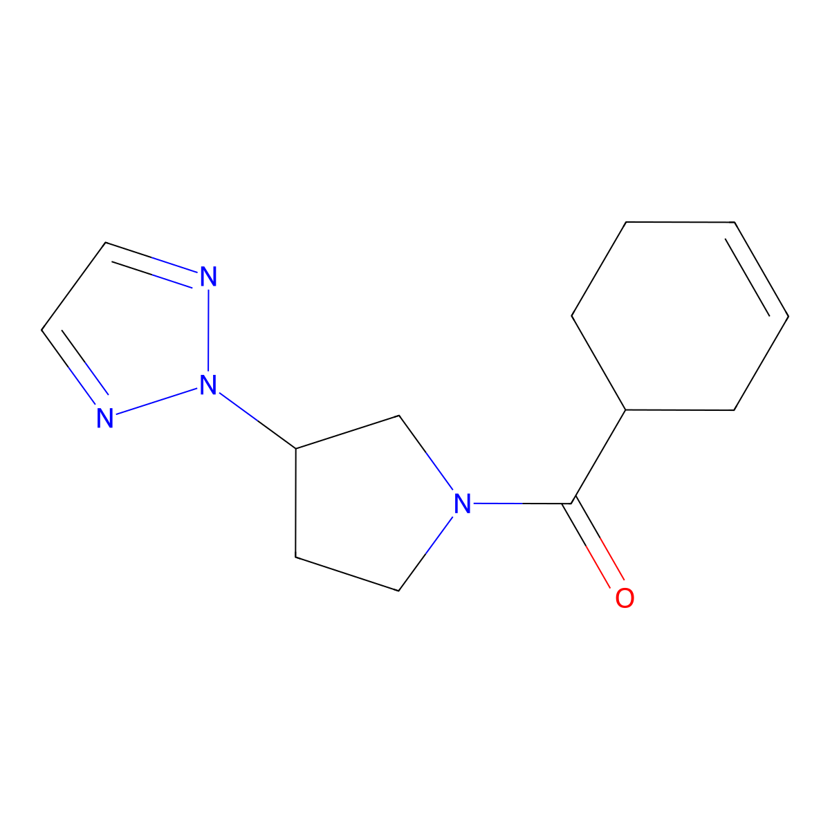 (3-(2H-1,2,3-triazol-2-yl)pyrrolidin-1-yl)(cyclohex-3-en-1-yl)methanone molecular structure, CAS 2034408-97-2