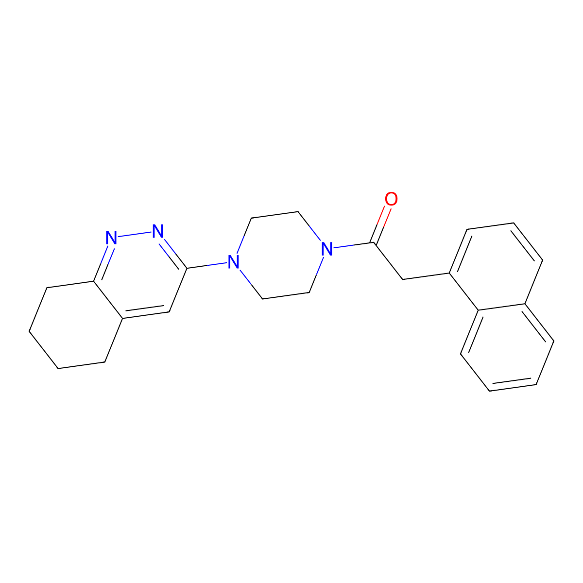 2-(Naphthalen-1-yl)-1-(4-(5,6,7,8-tetrahydrocinnolin-3-yl)piperazin-1-yl)ethanone molecular structure, CAS 2034409-17-9
