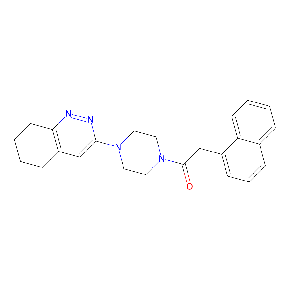 2-(Naphthalen-1-yl)-1-(4-(5,6,7,8-tetrahydrocinnolin-3-yl)piperazin-1-yl)ethanone molecular structure, CAS 2034409-17-9