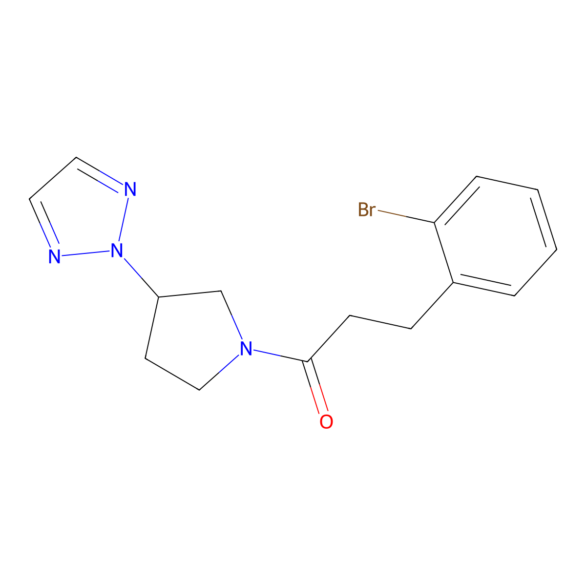 1-(3-(2H-1,2,3-triazol-2-yl)pyrrolidin-1-yl)-3-(2-bromophenyl)propan-1-one molecular structure, CAS 2034409-20-4