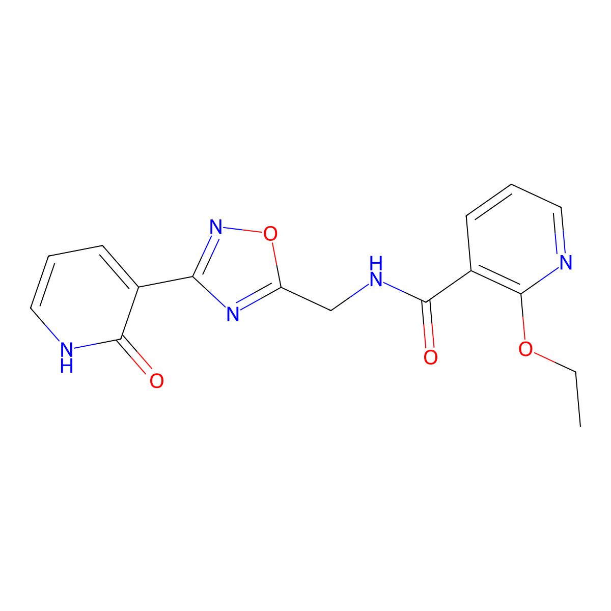 2-ethoxy-N-((3-(2-oxo-1,2-dihydropyridin-3-yl)-1,2,4-oxadiazol-5-yl)methyl)nicotinamide molecular structure, CAS 2034409-26-0