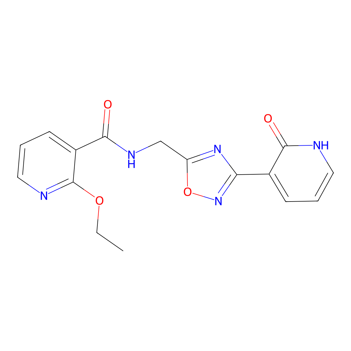 2-ethoxy-N-((3-(2-oxo-1,2-dihydropyridin-3-yl)-1,2,4-oxadiazol-5-yl)methyl)nicotinamide molecular structure, CAS 2034409-26-0