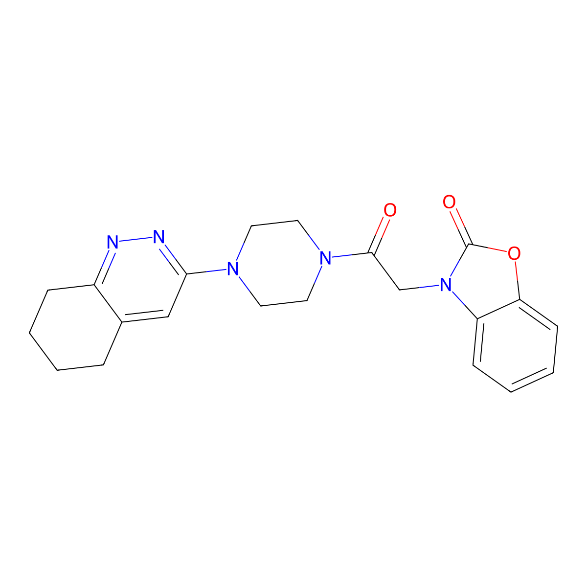 3-(2-oxo-2-(4-(5,6,7,8-tetrahydrocinnolin-3-yl)piperazin-1-yl)ethyl)benzo[d]oxazol-2(3H)-one molecular structure, CAS 2034409-30-6