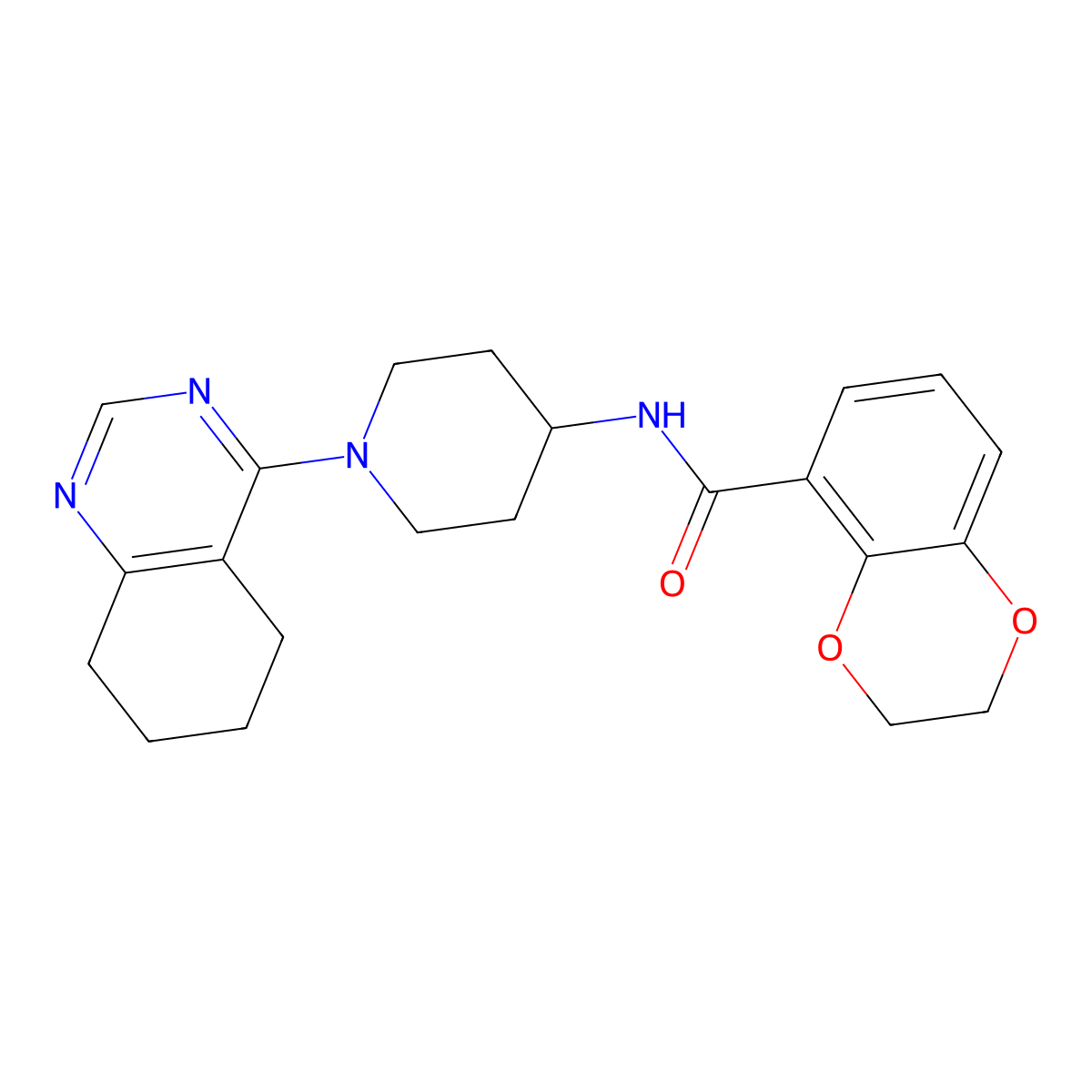 N-(1-(5,6,7,8-tetrahydroquinazolin-4-yl)piperidin-4-yl)-2,3-dihydrobenzo[b][1,4]dioxine-5-carboxamide molecular structure, CAS 2034409-55-5
