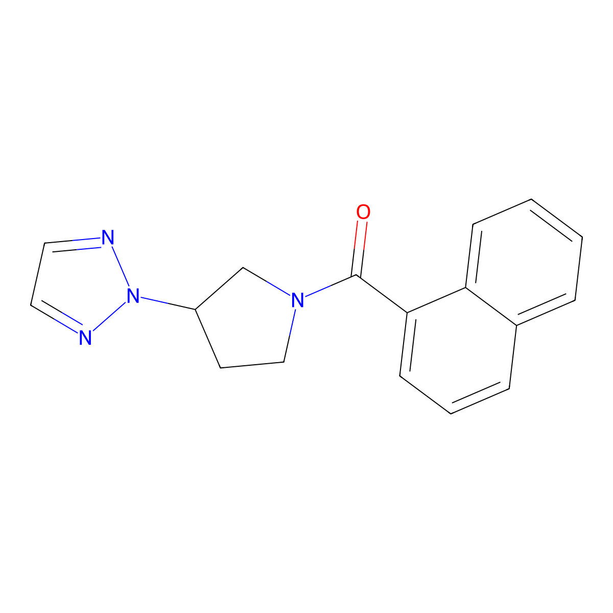 (3-(2H-1,2,3-triazol-2-yl)pyrrolidin-1-yl)(naphthalen-1-yl)methanone molecular structure, CAS 2034409-63-5
