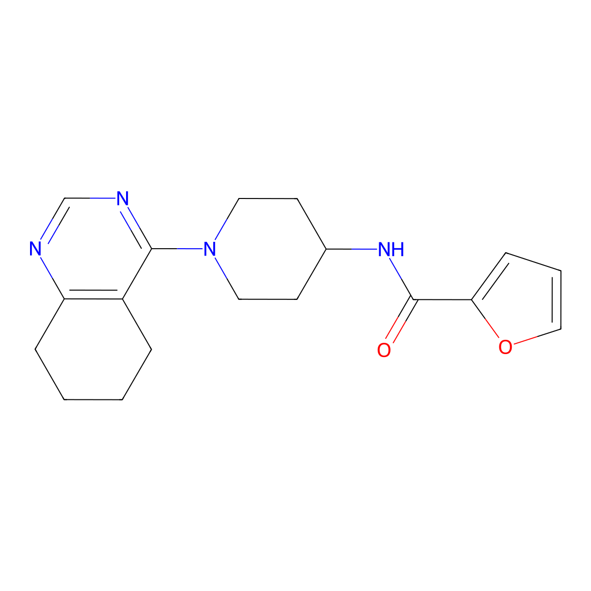 N-[1-(5,6,7,8-tetrahydroquinazolin-4-yl)piperidin-4-yl]furan-2-carboxamide molecular structure, CAS 2034409-67-9