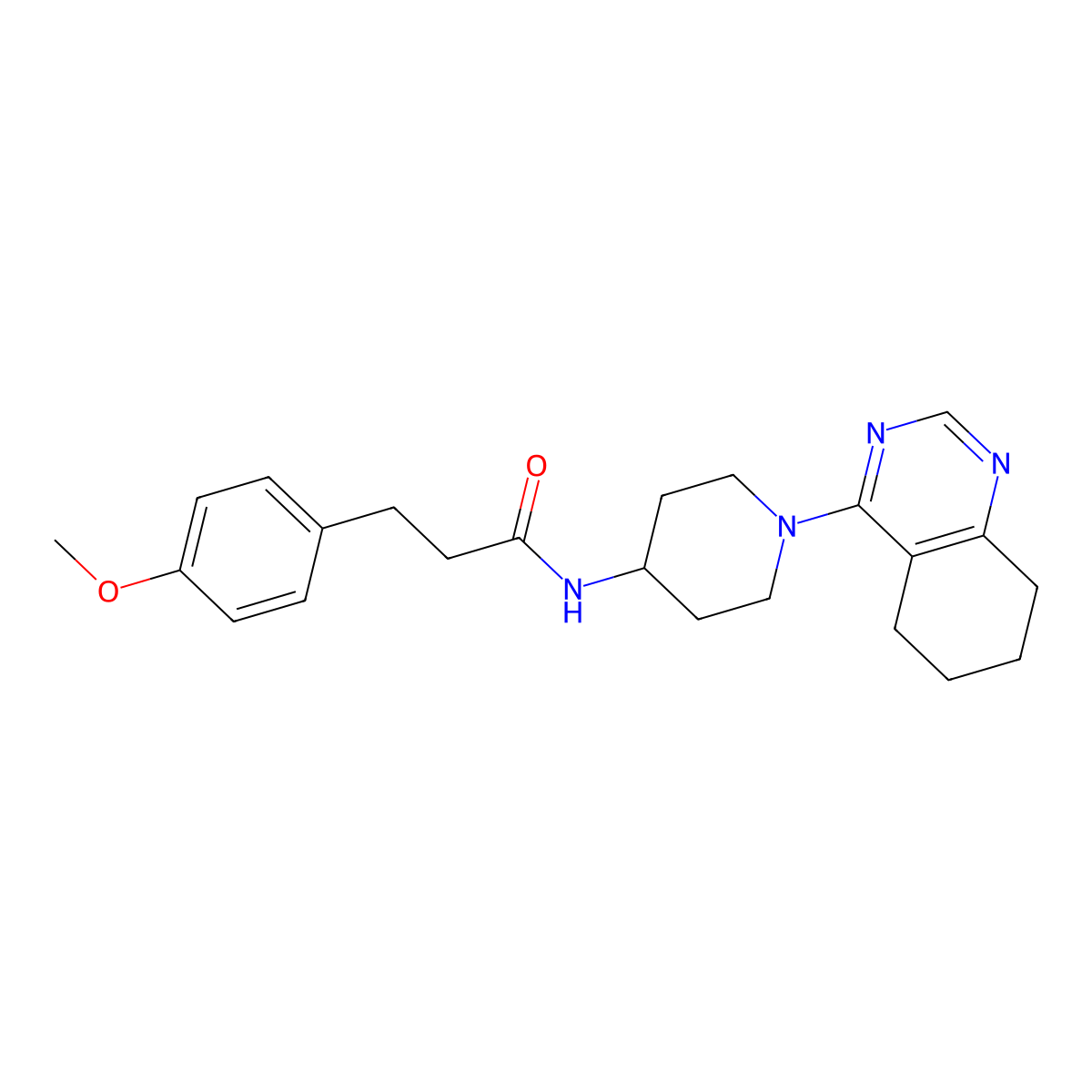 3-(4-methoxyphenyl)-N-[1-(5,6,7,8-tetrahydroquinazolin-4-yl)piperidin-4-yl]propanamide molecular structure, CAS 2034409-77-1