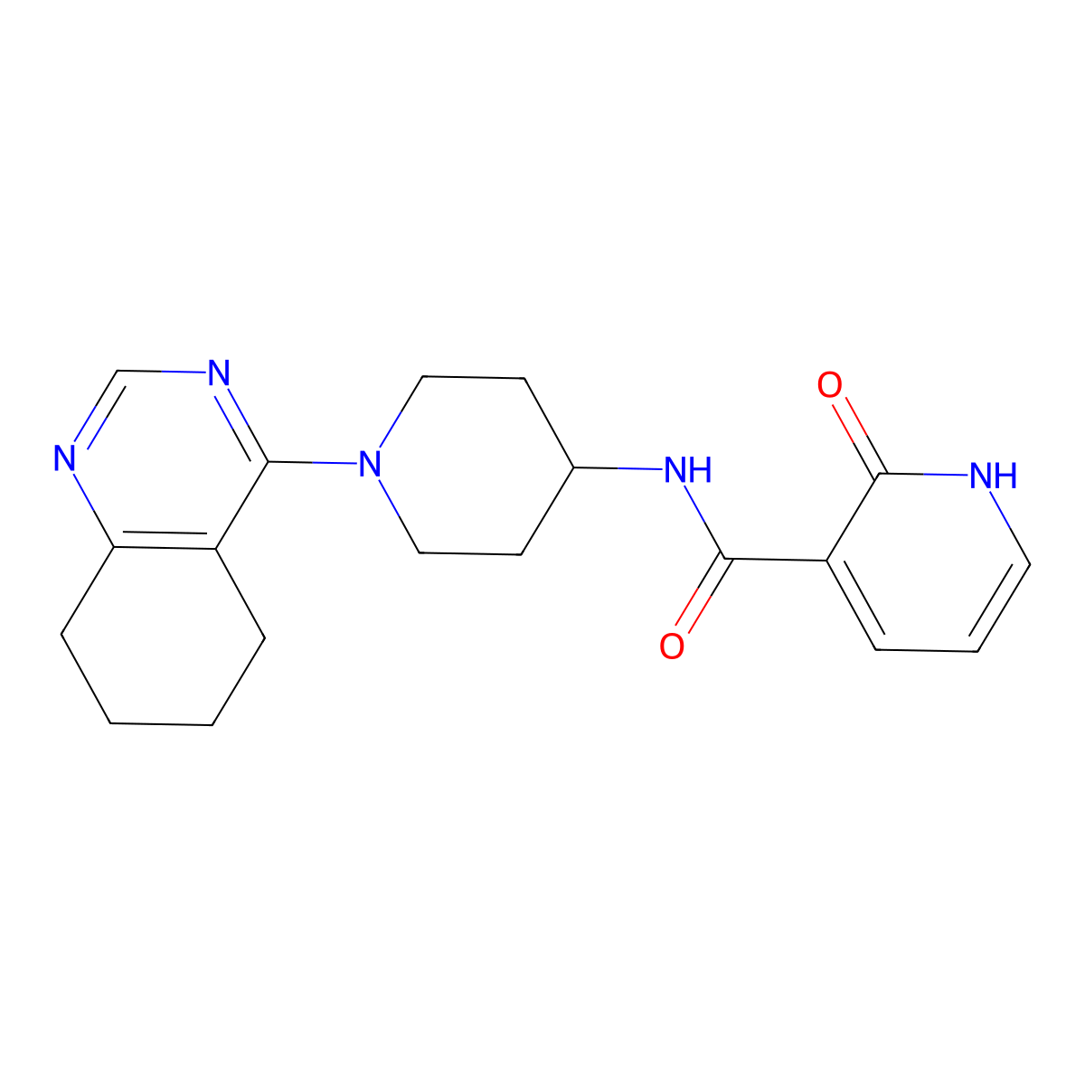2-hydroxy-N-(1-(5,6,7,8-tetrahydroquinazolin-4-yl)piperidin-4-yl)nicotinamide molecular structure, CAS 2034409-91-9