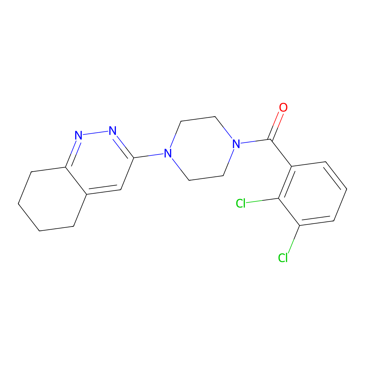 (2,3-Dichlorophenyl)(4-(5,6,7,8-tetrahydrocinnolin-3-yl)piperazin-1-yl)methanone molecular structure, CAS 2034409-93-1