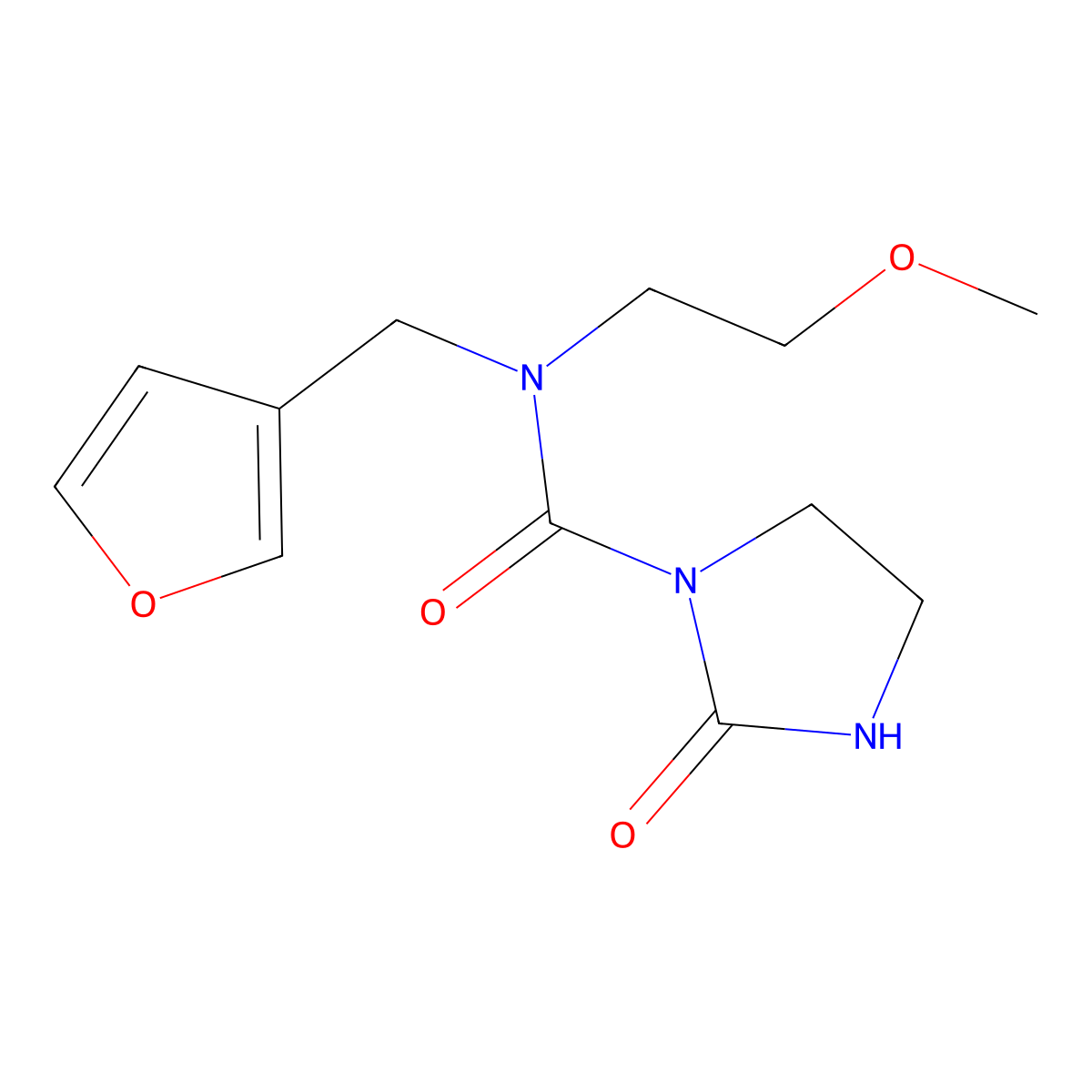 N-(furan-3-ylmethyl)-N-(2-methoxyethyl)-2-oxoimidazolidine-1-carboxamide molecular structure, CAS 2034409-94-2
