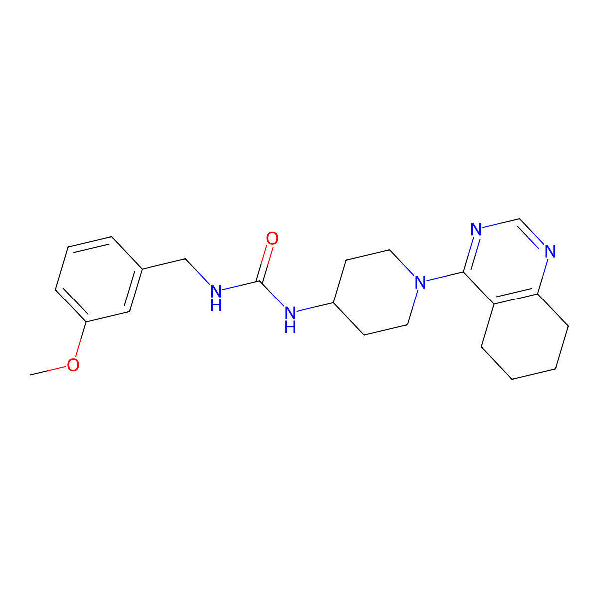 1-(3-Methoxybenzyl)-3-(1-(5,6,7,8-tetrahydroquinazolin-4-yl)piperidin-4-yl)urea molecular structure, CAS 2034410-20-1