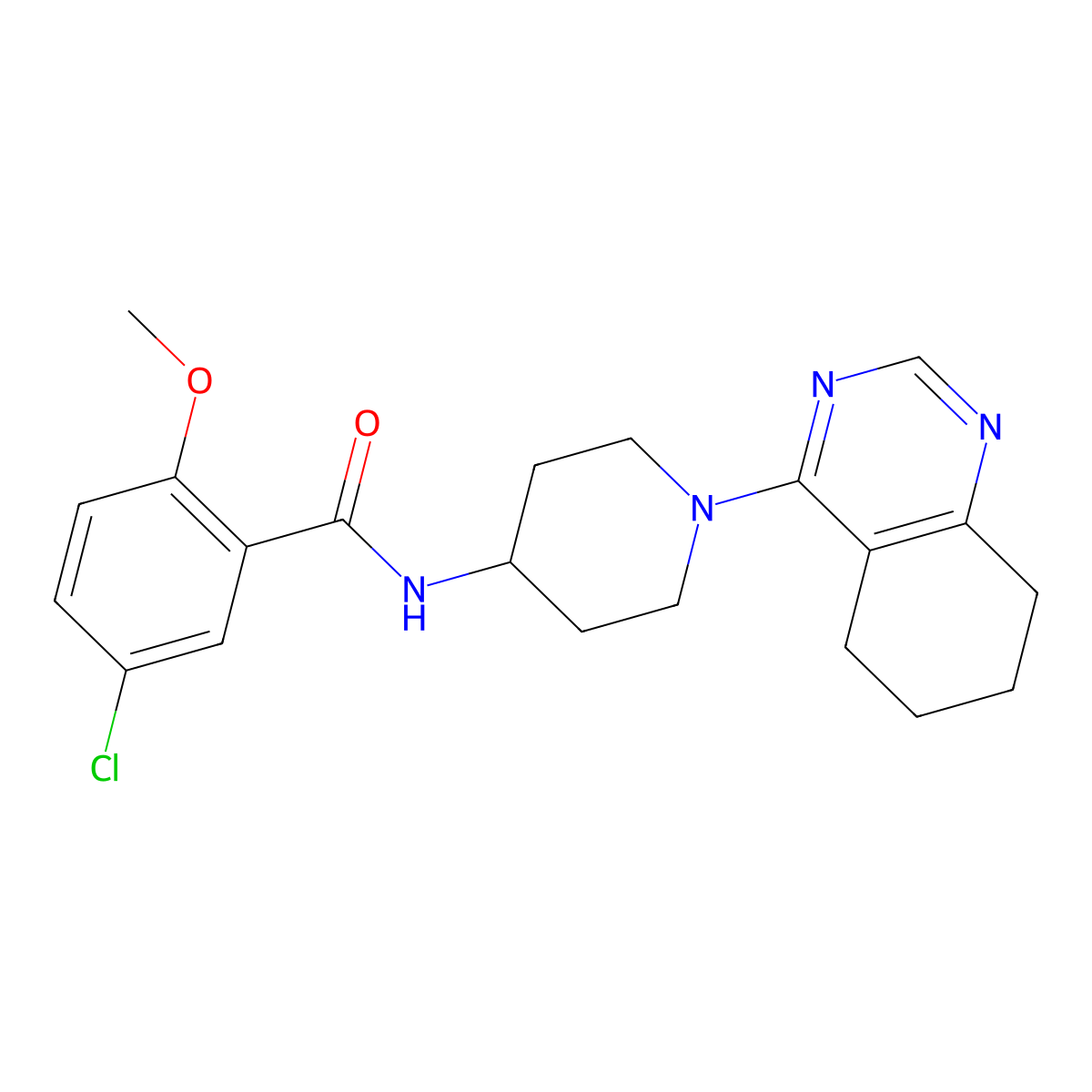 5-chloro-2-methoxy-N-[1-(5,6,7,8-tetrahydroquinazolin-4-yl)piperidin-4-yl]benzamide molecular structure, CAS 2034410-46-1