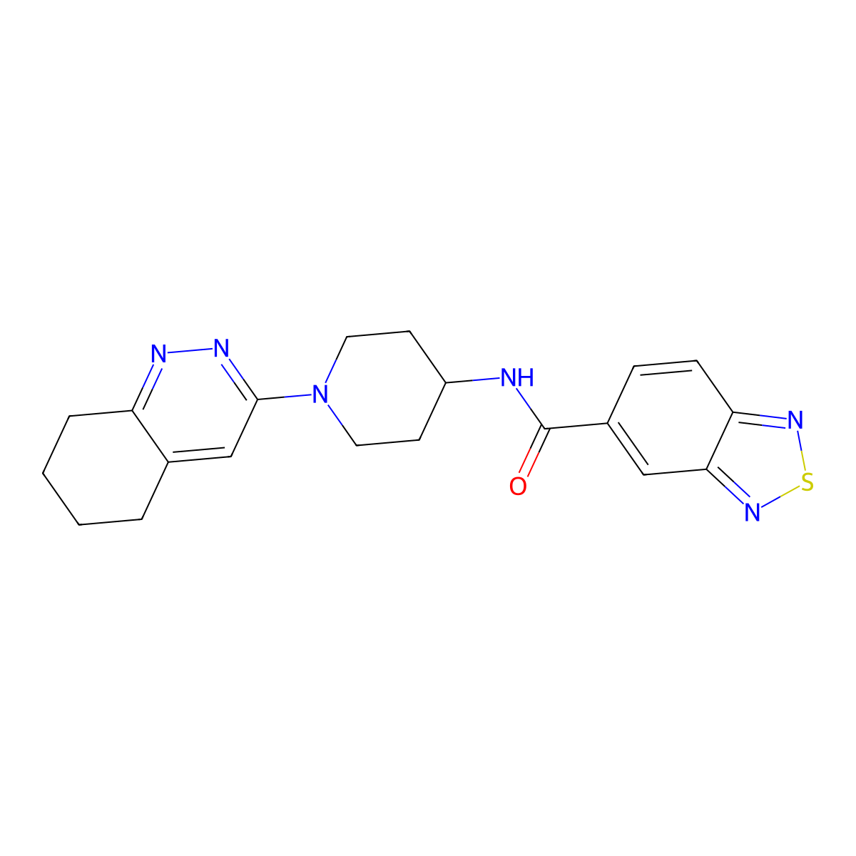 N-(1-(5,6,7,8-tetrahydrocinnolin-3-yl)piperidin-4-yl)benzo[c][1,2,5]thiadiazole-5-carboxamide molecular structure, CAS 2034410-88-1