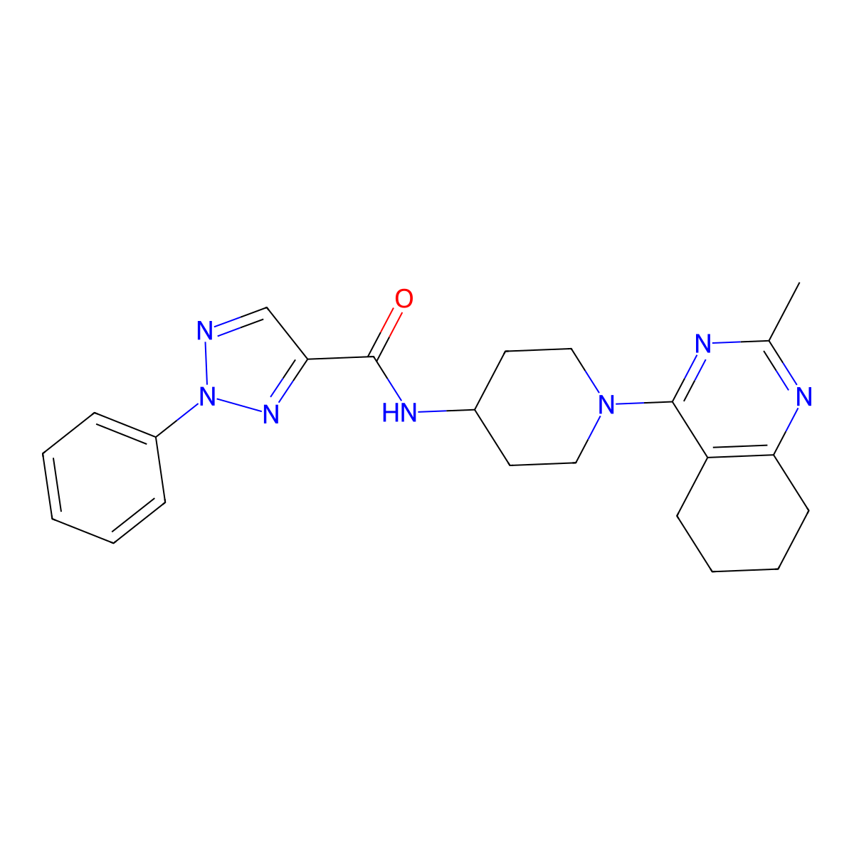 N-[1-(2-methyl-5,6,7,8-tetrahydroquinazolin-4-yl)piperidin-4-yl]-2-phenyl-2H-1,2,3-triazole-4-carboxamide molecular structure, CAS 2034410-97-2