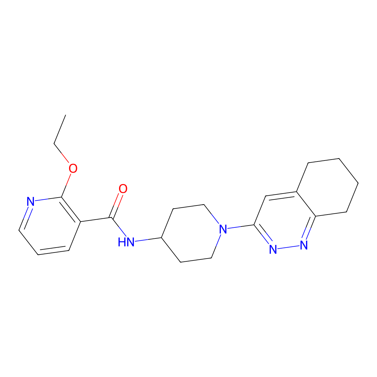 2-ethoxy-N-(1-(5,6,7,8-tetrahydrocinnolin-3-yl)piperidin-4-yl)nicotinamide molecular structure, CAS 2034411-15-7