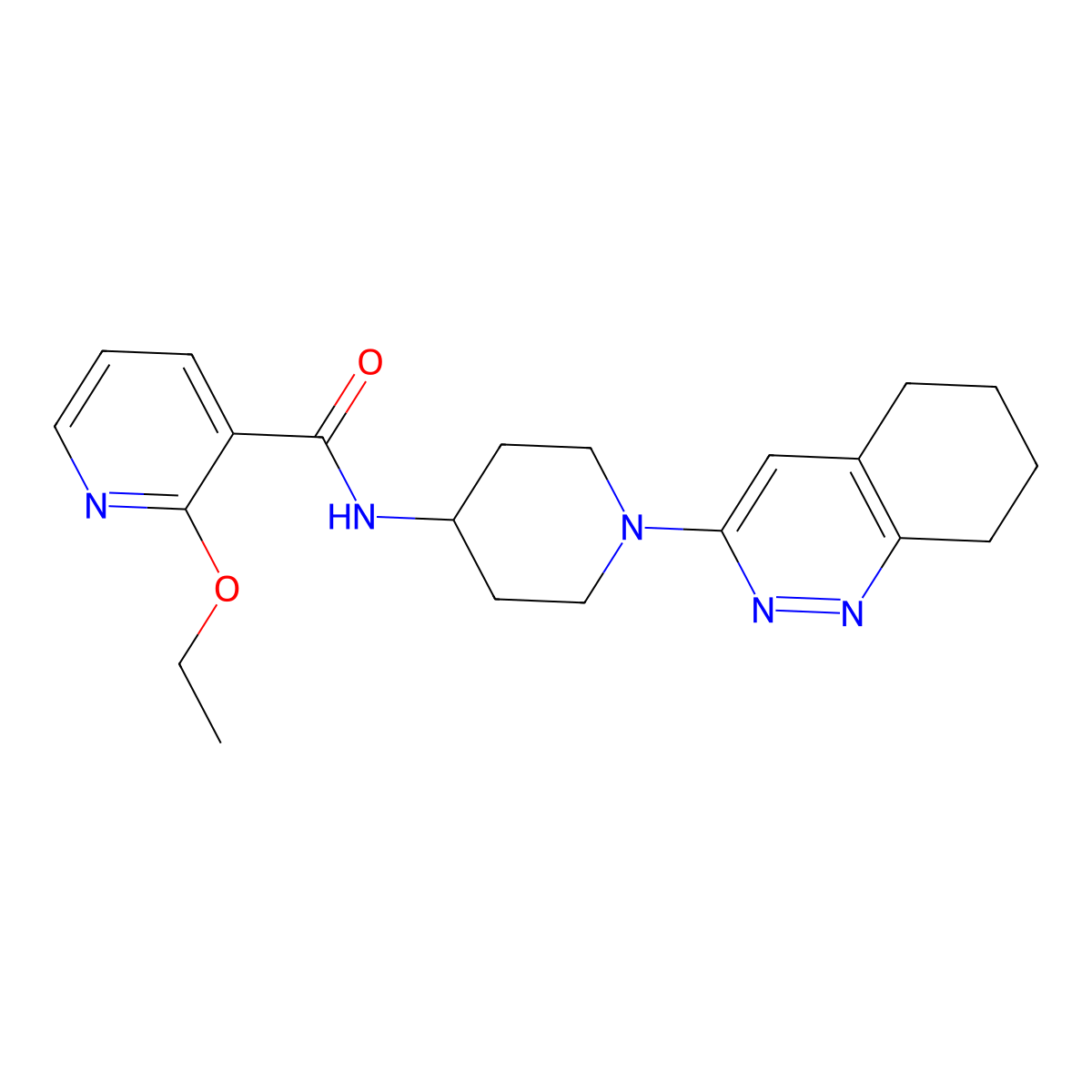 2-ethoxy-N-(1-(5,6,7,8-tetrahydrocinnolin-3-yl)piperidin-4-yl)nicotinamide molecular structure, CAS 2034411-15-7