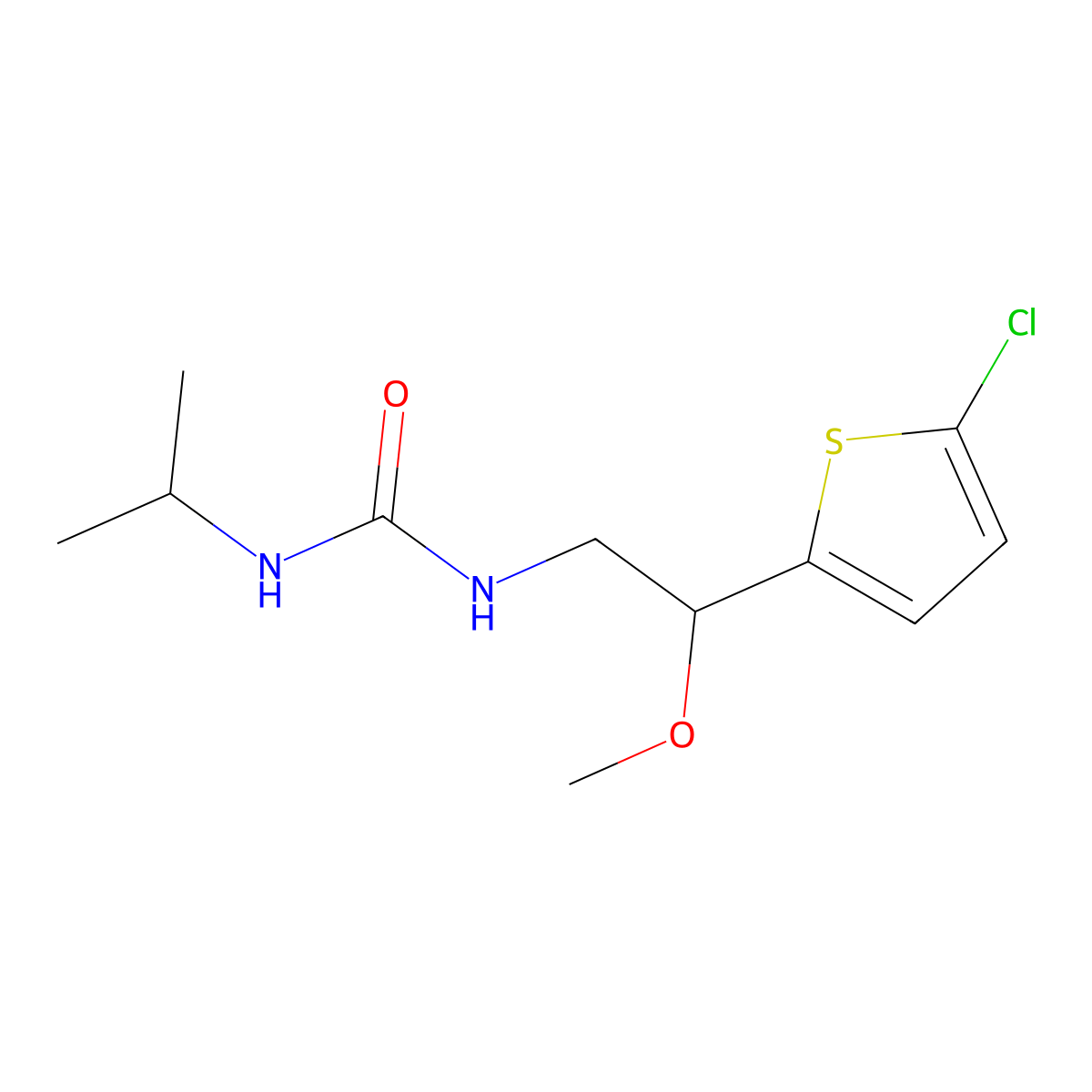 1-(2-(5-Chlorothiophen-2-yl)-2-methoxyethyl)-3-isopropylurea molecular structure, CAS 2034411-21-5