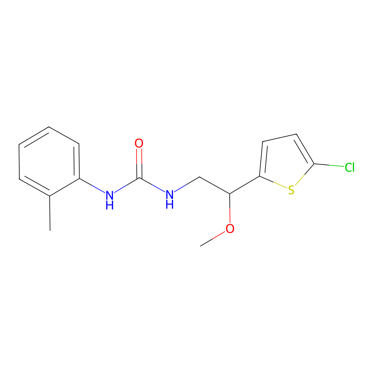 1-(2-(5-Chlorothiophen-2-yl)-2-methoxyethyl)-3-(o-tolyl)urea molecular structure, CAS 2034411-31-7