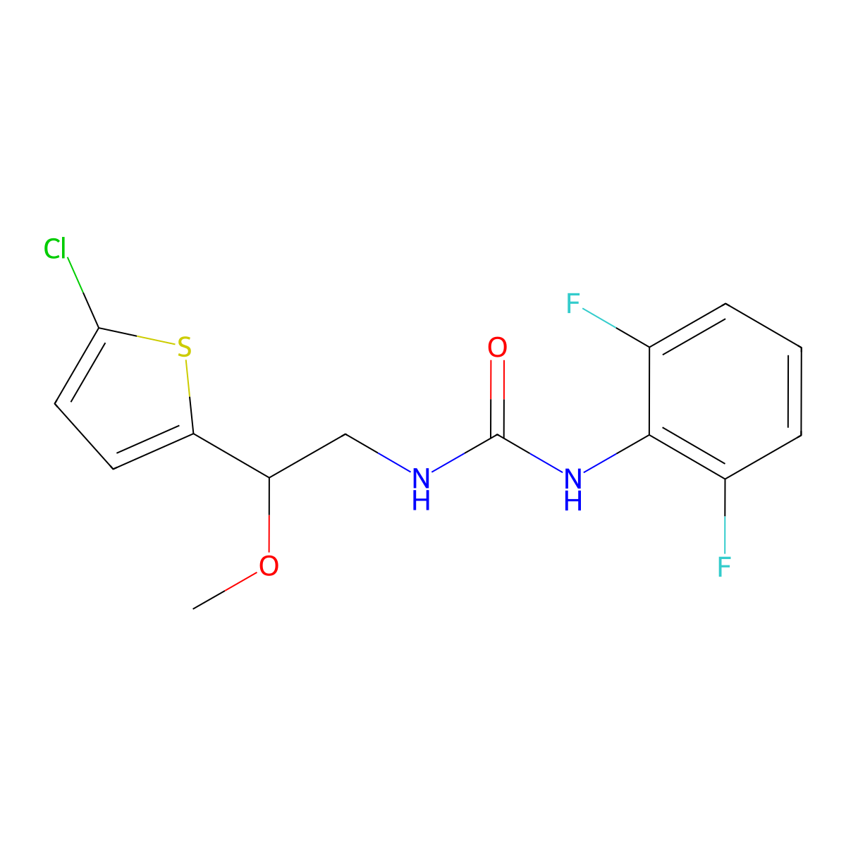 1-(2-(5-Chlorothiophen-2-yl)-2-methoxyethyl)-3-(2,6-difluorophenyl)urea molecular structure, CAS 2034411-38-4