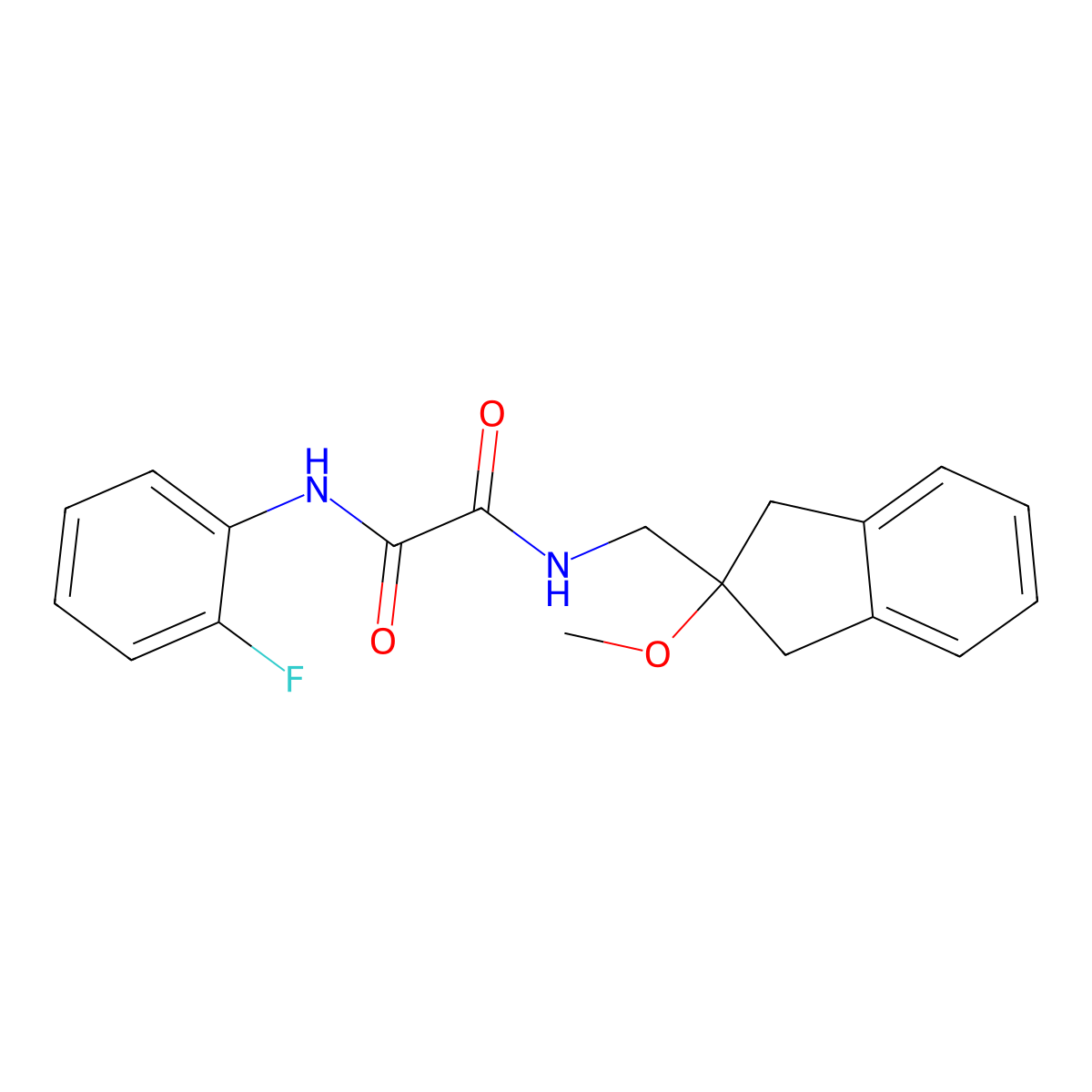 N1-(2-fluorophenyl)-N2-((2-methoxy-2,3-dihydro-1H-inden-2-yl)methyl)oxalamide molecular structure, CAS 2034411-47-5
