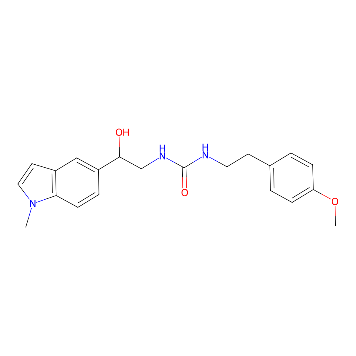 1-(2-hydroxy-2-(1-methyl-1H-indol-5-yl)ethyl)-3-(4-methoxyphenethyl)urea molecular structure, CAS 2034411-52-2