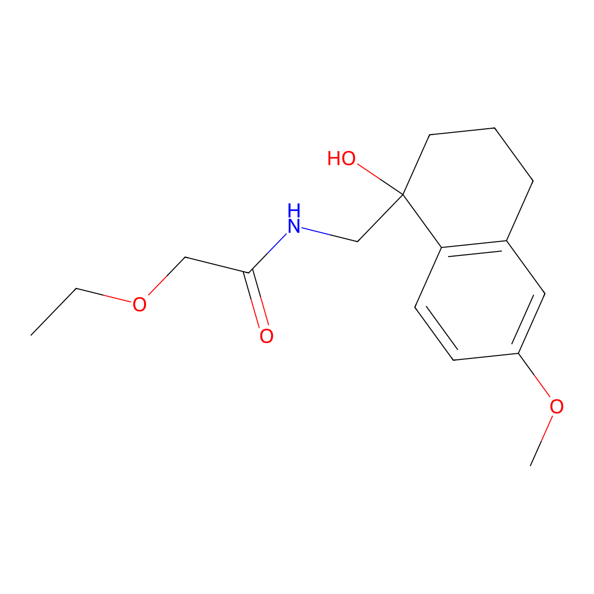 2-ethoxy-N-[(1-hydroxy-6-methoxy-1,2,3,4-tetrahydronaphthalen-1-yl)methyl]acetamide molecular structure, CAS 2034411-55-5