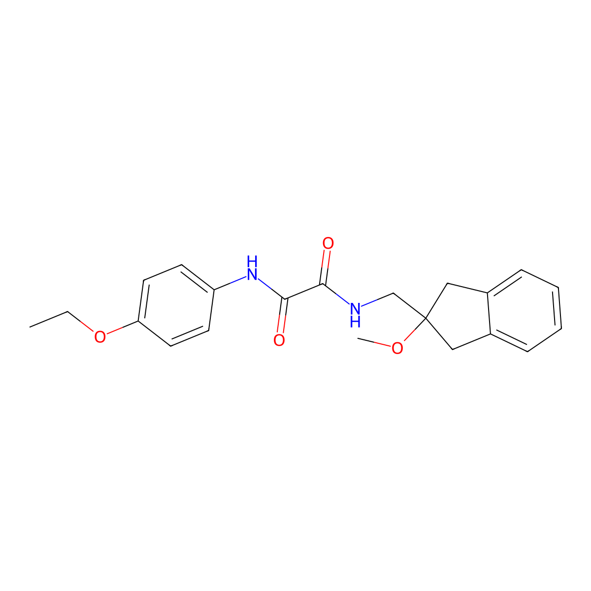 N1-(4-ethoxyphenyl)-N2-((2-methoxy-2,3-dihydro-1H-inden-2-yl)methyl)oxalamide molecular structure, CAS 2034411-70-4