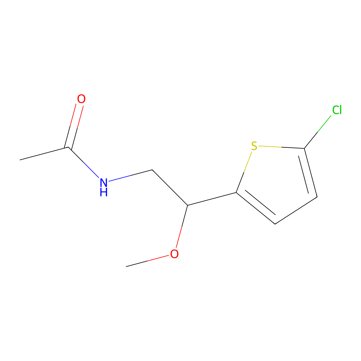 N-[2-(5-chlorothiophen-2-yl)-2-methoxyethyl]acetamide molecular structure, CAS 2034411-73-7