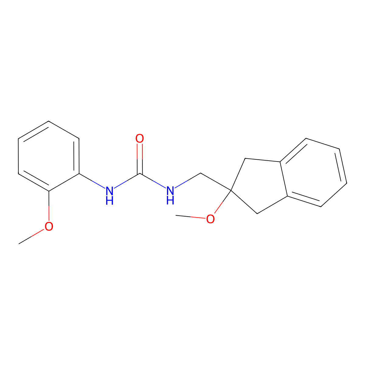 1-((2-methoxy-2,3-dihydro-1H-inden-2-yl)methyl)-3-(2-methoxyphenyl)urea molecular structure, CAS 2034411-95-3